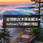 如何修改注册表解决windows7闪屏的问题 - 诺云路远科技资讯网