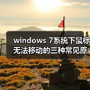 windows 7系统下鼠标无法移动的三种常见原因以及解决方法(图3)
