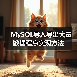 MySQL导入导出大量数据程序实现方法 - 诺云路远科技资讯网