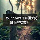 Windows 7如何关闭触摸屏功能?(图2) Windows 7如何关闭触摸屏功能?(图2)