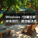Windows 7批量安装字体技巧：高效解决多字体需求 - 诺云路远科技资讯网