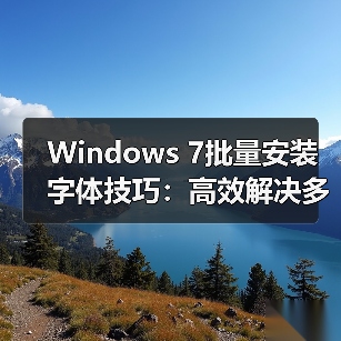 Windows 7批量安装字体技巧:高效解决多字体需求(图2) Windows 7批量安装字体技巧:高效解决多字体需求(图2)