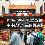 Windows 7批量安装字体技巧:高效解决多字体需求(图3) Windows 7批量安装字体技巧:高效解决多字体需求(图3)