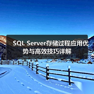 SQL Server存储过程应用优势与高效技巧详解(图4) SQL Server存储过程应用优势与高效技巧详解(图4)