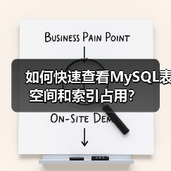 如何快速查看MySQL表空间和索引占用?(图3) 如何快速查看MySQL表空间和索引占用?(图3)
