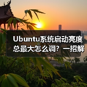 Ubuntu系统启动亮度总最大怎么调?一招解决(图3) Ubuntu系统启动亮度总最大怎么调?一招解决(图3)