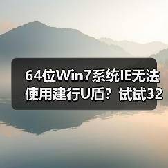 64位Win7系统IE无法使用建行U盾?试试32位IE解决(图2) 64位Win7系统IE无法使用建行U盾?试试32位IE解决(图2)