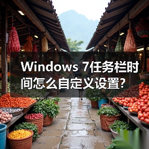 Windows 7任务栏时间怎么自定义设置?(图2) Windows 7任务栏时间怎么自定义设置?(图2)