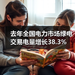 去年全国电力市场绿电交易电量增长38.3%(图1)