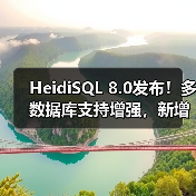 HeidiSQL 8.0发布!多数据库支持增强,新增23种语言及修复关键BUG(图2) HeidiSQL 8.0发布!多数据库支持增强,新增23种语言及修复关键BUG(图2)