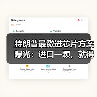 特朗普最激进芯片方案曝光:进口一颗,就得在美(图2) 特朗普最激进芯片方案曝光:进口一颗,就得在美(图2)