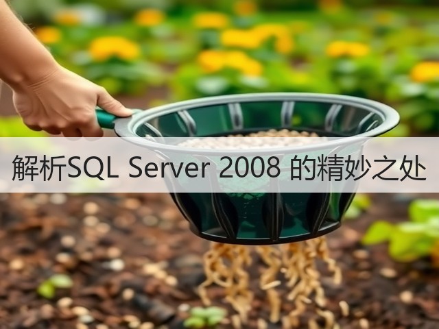 解析SQL Server 2008 的精妙之处(图3) 解析SQL Server 2008 的精妙之处(图3)