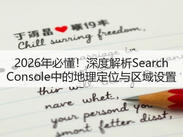 2026年必懂！深度解析Search Console中的地理定位与区域设置(图2)