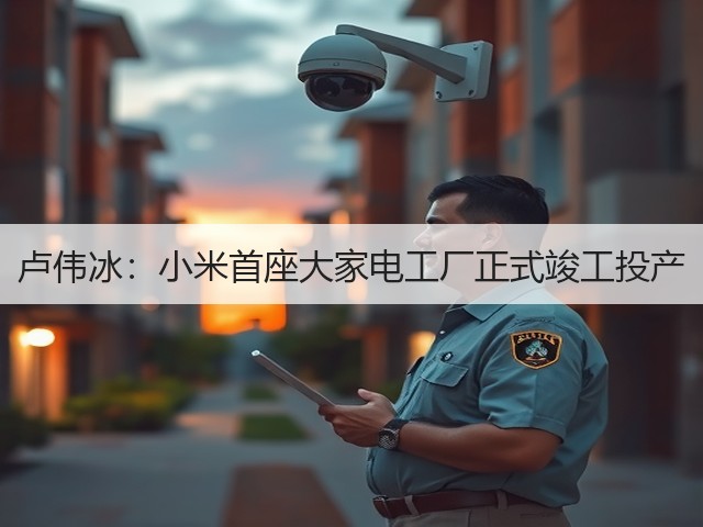 卢伟冰:小米首座大家电工厂正式竣工投产(图1) 卢伟冰:小米首座大家电工厂正式竣工投产(图1)