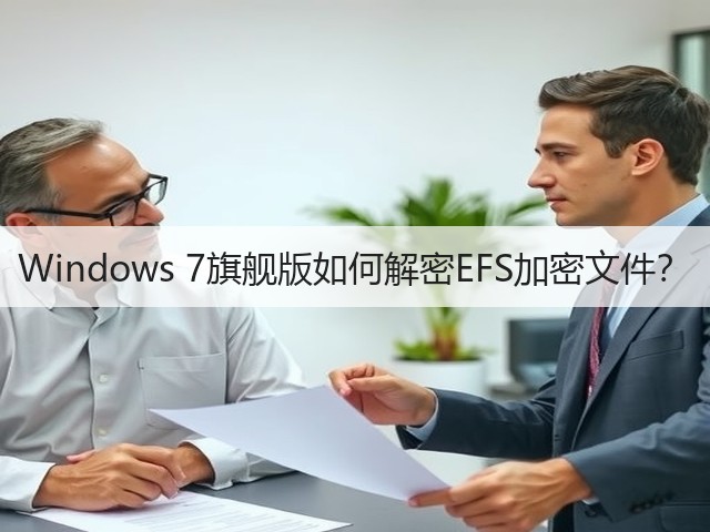 Windows 7旗舰版如何解密EFS加密文件?(图2) Windows 7旗舰版如何解密EFS加密文件?(图2)
