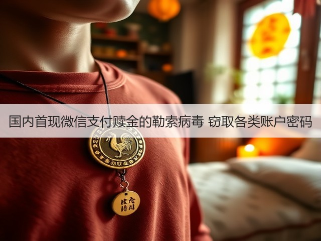 国内首现微信支付赎金的勒索病毒 窃取各类账户密码(图1) 国内首现微信支付赎金的勒索病毒 窃取各类账户密码(图1)