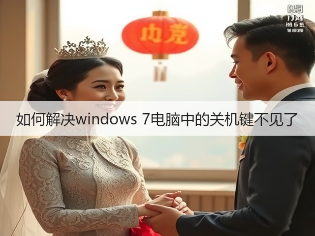 如何解决windows 7电脑中的关机键不见了(图3) 如何解决windows 7电脑中的关机键不见了(图3)