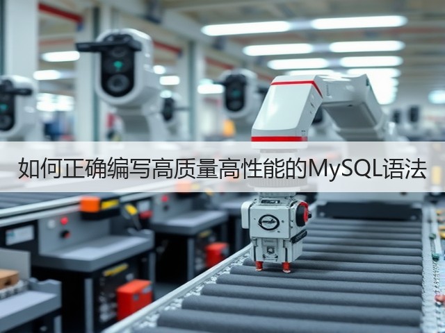 如何正确编写高质量高性能的MySQL语法(图1)