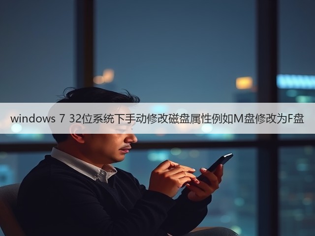 windows 7 32位系统下手动修改磁盘属性例如M盘修改为F盘(图2) windows 7 32位系统下手动修改磁盘属性例如M盘修改为F盘(图2)