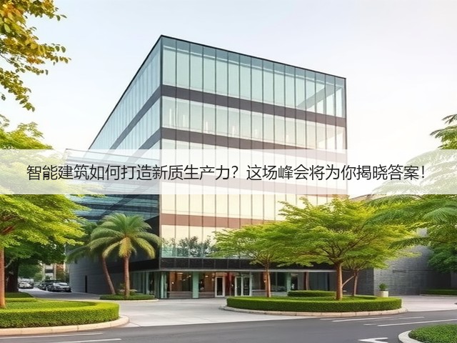 智能建筑如何打造新质生产力?这场峰会将为你揭晓答案!(图3) 智能建筑如何打造新质生产力?这场峰会将为你揭晓答案!(图3)