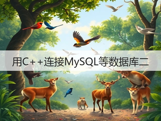 用C++连接MySQL等数据库二(图1) 用C++连接MySQL等数据库二(图1)