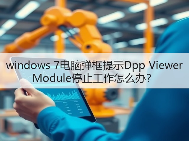 windows 7电脑弹框提示Dpp Viewer Module停止工作怎么办？(图1)