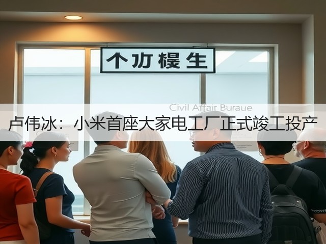 卢伟冰:小米首座大家电工厂正式竣工投产(图1) 卢伟冰:小米首座大家电工厂正式竣工投产(图1)