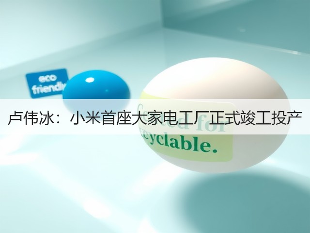 卢伟冰:小米首座大家电工厂正式竣工投产(图2) 卢伟冰:小米首座大家电工厂正式竣工投产(图2)