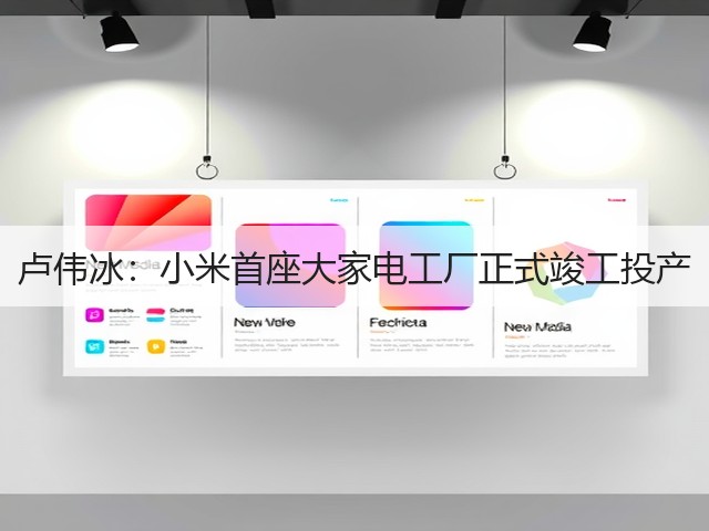 卢伟冰:小米首座大家电工厂正式竣工投产(图1) 卢伟冰:小米首座大家电工厂正式竣工投产(图1)