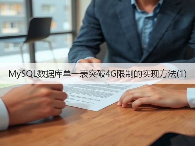 MySQL数据库单一表突破4G限制的实现方法(1)(图3) MySQL数据库单一表突破4G限制的实现方法(1)(图3)