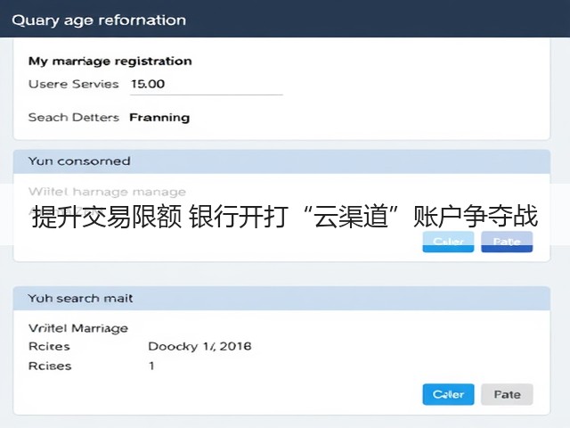 提升交易限额 银行开打“云渠道”账户争夺战(图1) 提升交易限额 银行开打“云渠道”账户争夺战(图1)