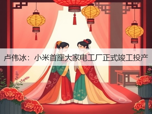 卢伟冰:小米首座大家电工厂正式竣工投产(图2) 卢伟冰:小米首座大家电工厂正式竣工投产(图2)