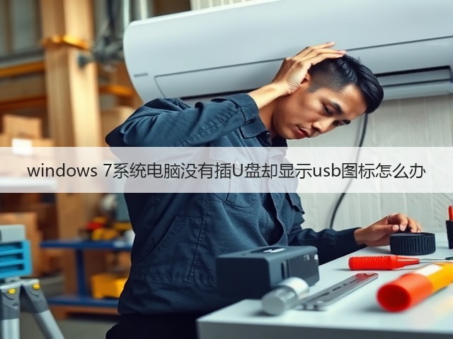 windows 7系统电脑没有插U盘却显示usb图标怎么办(图1) windows 7系统电脑没有插U盘却显示usb图标怎么办(图1)