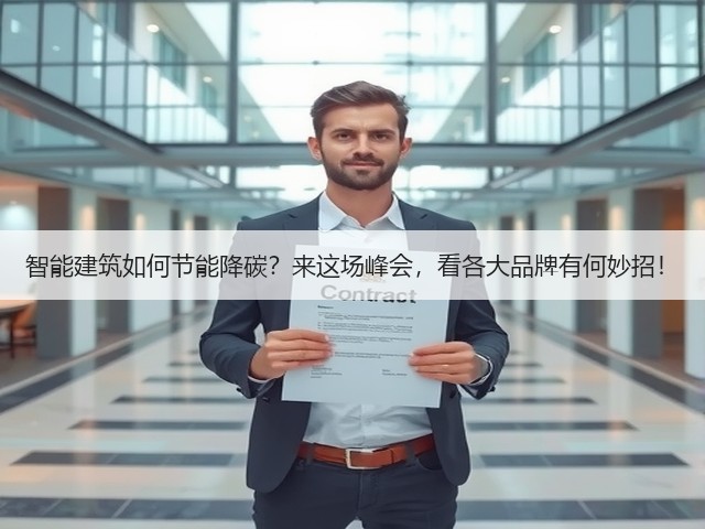 智能建筑如何节能降碳?来这场峰会,看各大品牌有何妙招!(图3) 智能建筑如何节能降碳?来这场峰会,看各大品牌有何妙招!(图3)