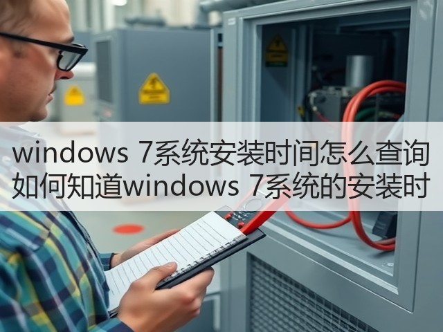 windows 7系统安装时间怎么查询 如何知道windows 7系统的安装时(图3) windows 7系统安装时间怎么查询 如何知道windows 7系统的安装时(图3)