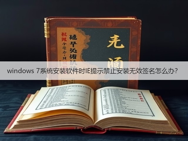 windows 7系统安装软件时IE提示禁止安装无效签名怎么办?(图1) windows 7系统安装软件时IE提示禁止安装无效签名怎么办?(图1)