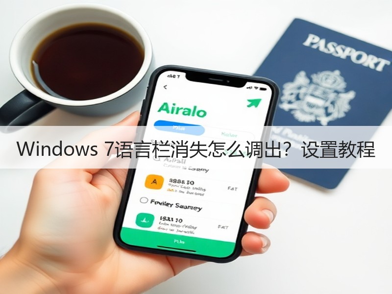 Windows 7语言栏消失怎么调出？设置教程 - 诺云路远科技资讯网