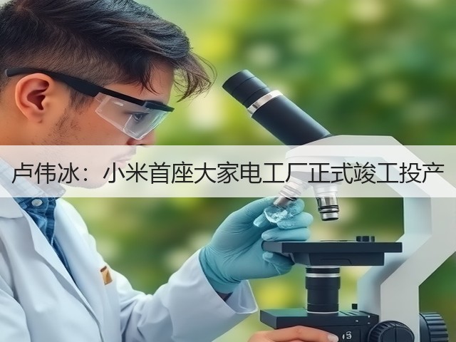卢伟冰:小米首座大家电工厂正式竣工投产(图2) 卢伟冰:小米首座大家电工厂正式竣工投产(图2)