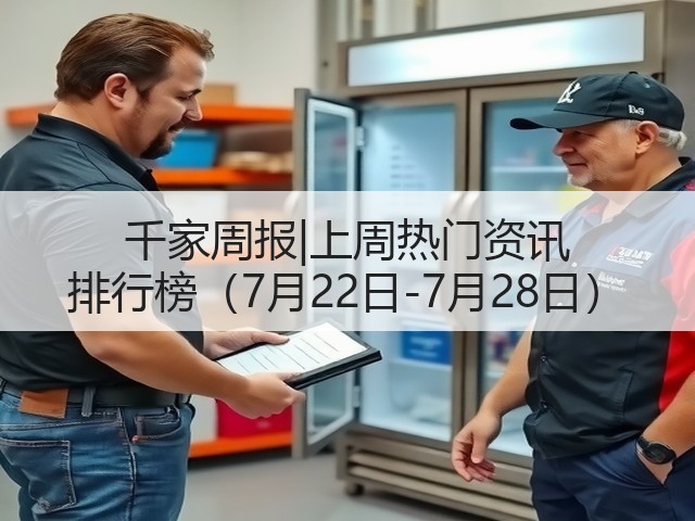 千家周报|上周热门资讯 排行榜(7月22日-7月28日)(图1) 千家周报|上周热门资讯 排行榜(7月22日-7月28日)(图1)