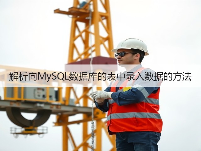 解析向MySQL数据库的表中录入数据的方法(图1) 解析向MySQL数据库的表中录入数据的方法(图1)