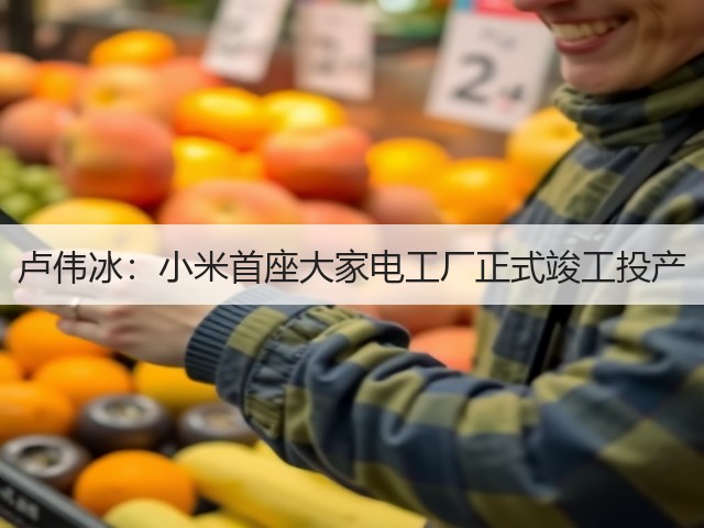 卢伟冰:小米首座大家电工厂正式竣工投产(图3) 卢伟冰:小米首座大家电工厂正式竣工投产(图3)
