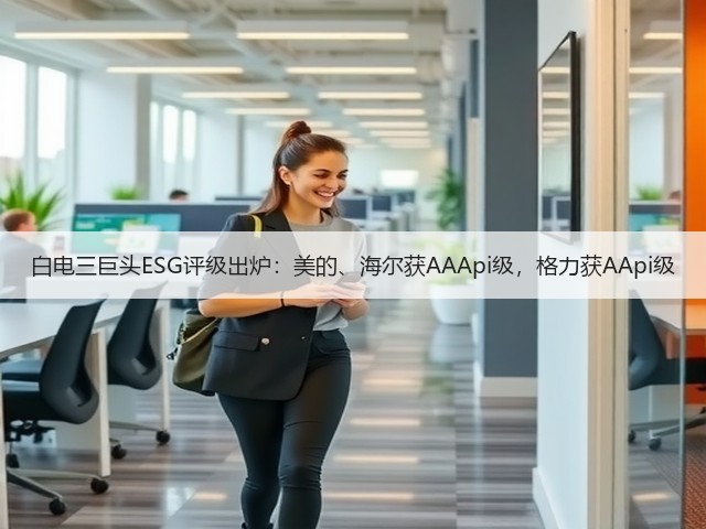 白电三巨头ESG评级出炉:美的、海尔获AAApi级,格力获AApi级(图1) 白电三巨头ESG评级出炉:美的、海尔获AAApi级,格力获AApi级(图1)