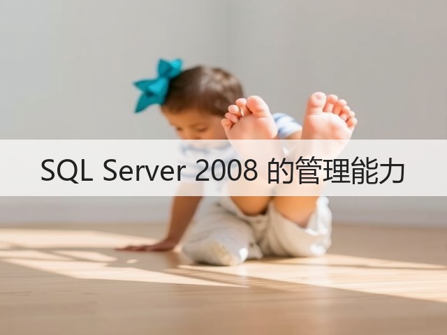SQL Server 2008 的管理能力(图1) SQL Server 2008 的管理能力(图1)