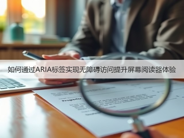 如何通过ARIA标签实现无障碍访问提升屏幕阅读器体验(图1) 如何通过ARIA标签实现无障碍访问提升屏幕阅读器体验(图1)